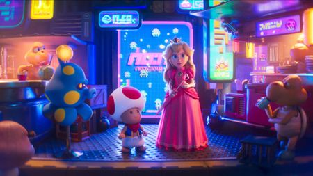 Toad (Keegan-Michael Key) and Princess Peach (Anya Taylor-Joy) in Nintendo and Illumination&rsquo;s The Super Mario Galaxy Movie