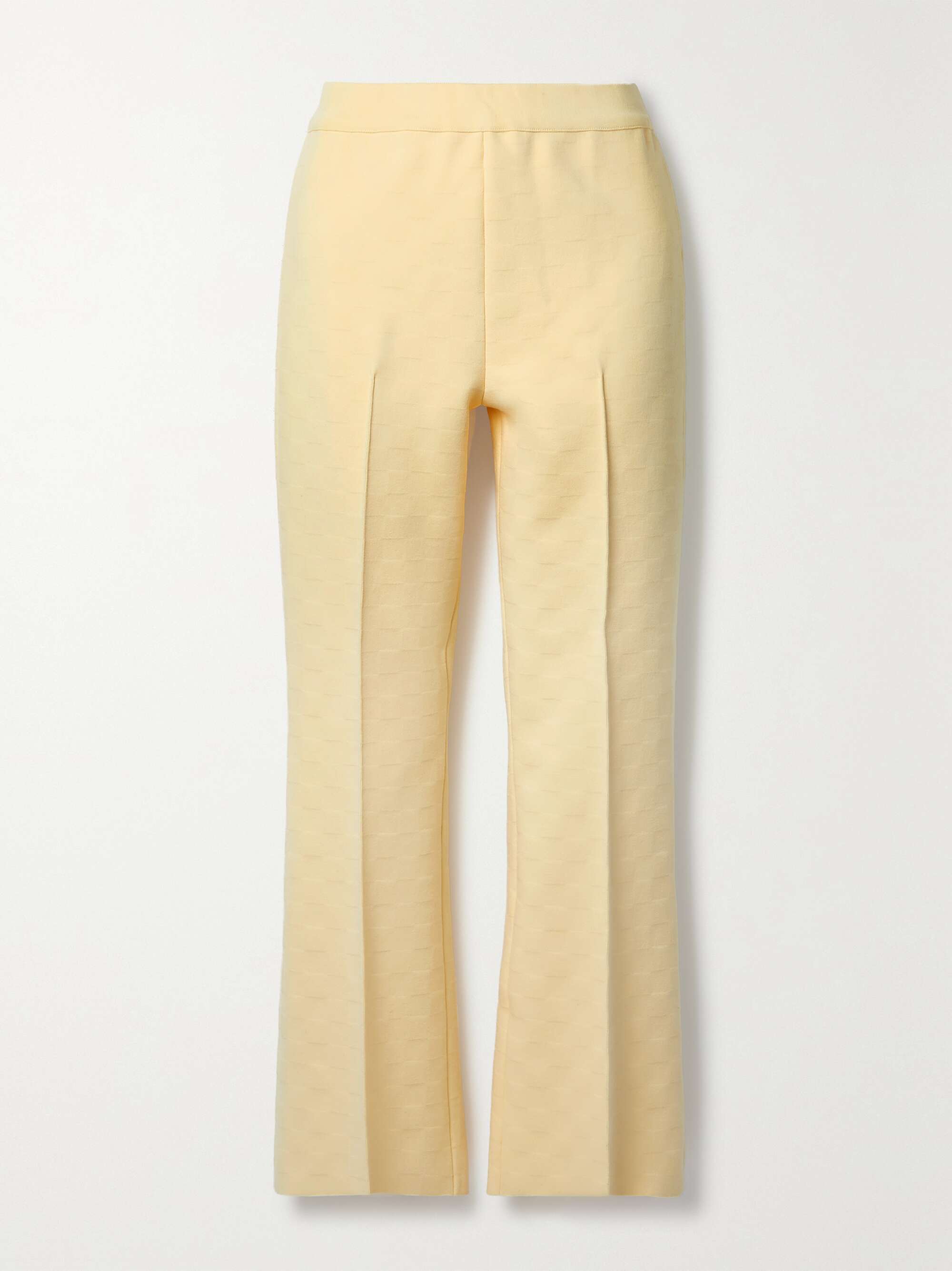 Kick Cropped Stretch-Cotton Flared Pants