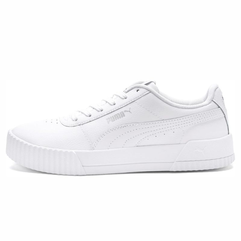 white puma trainers