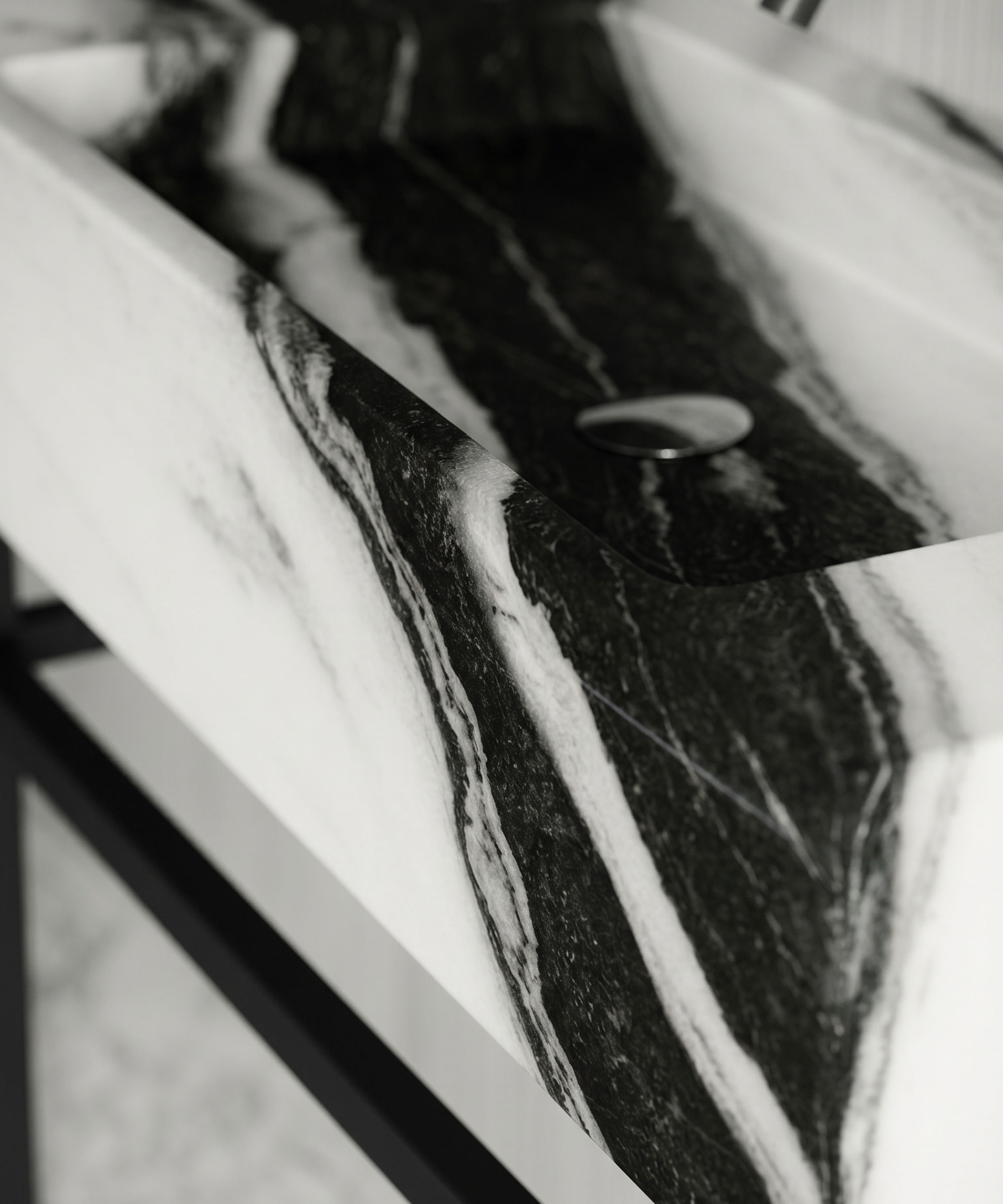 Panda marble basin