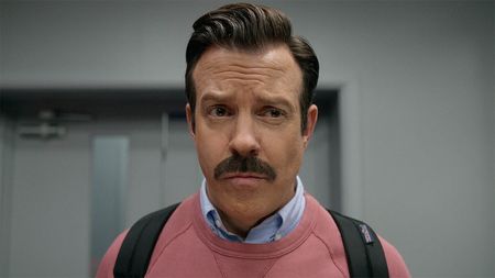 A close-up of a quizzical Ted in Ted Lasso season 4 episode 9