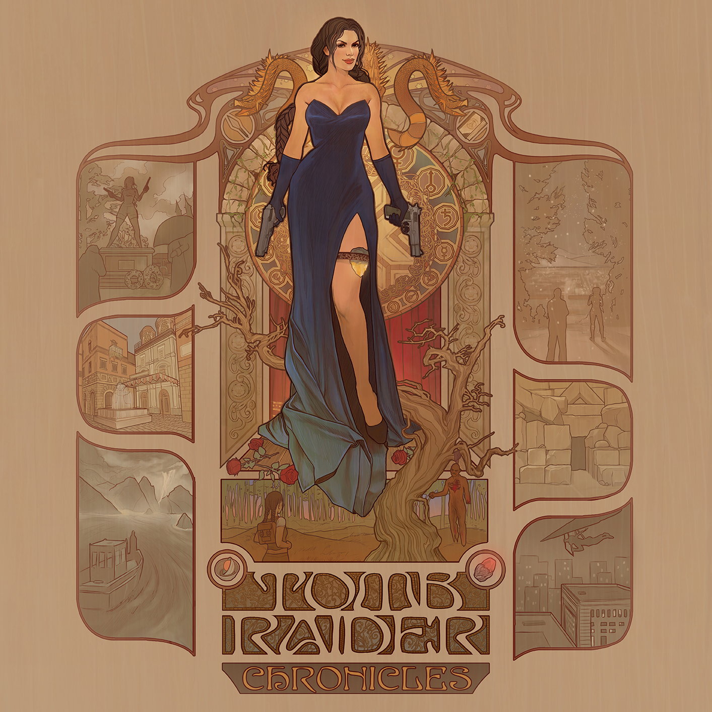 Seni peringatan Tomb Raider: omb Raider: Chronicles oleh Megan Lara
