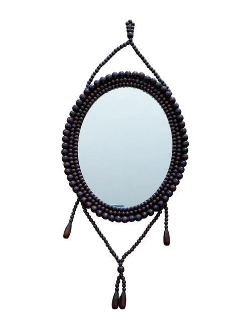  Boho Hanging Mirror With Tassel Details