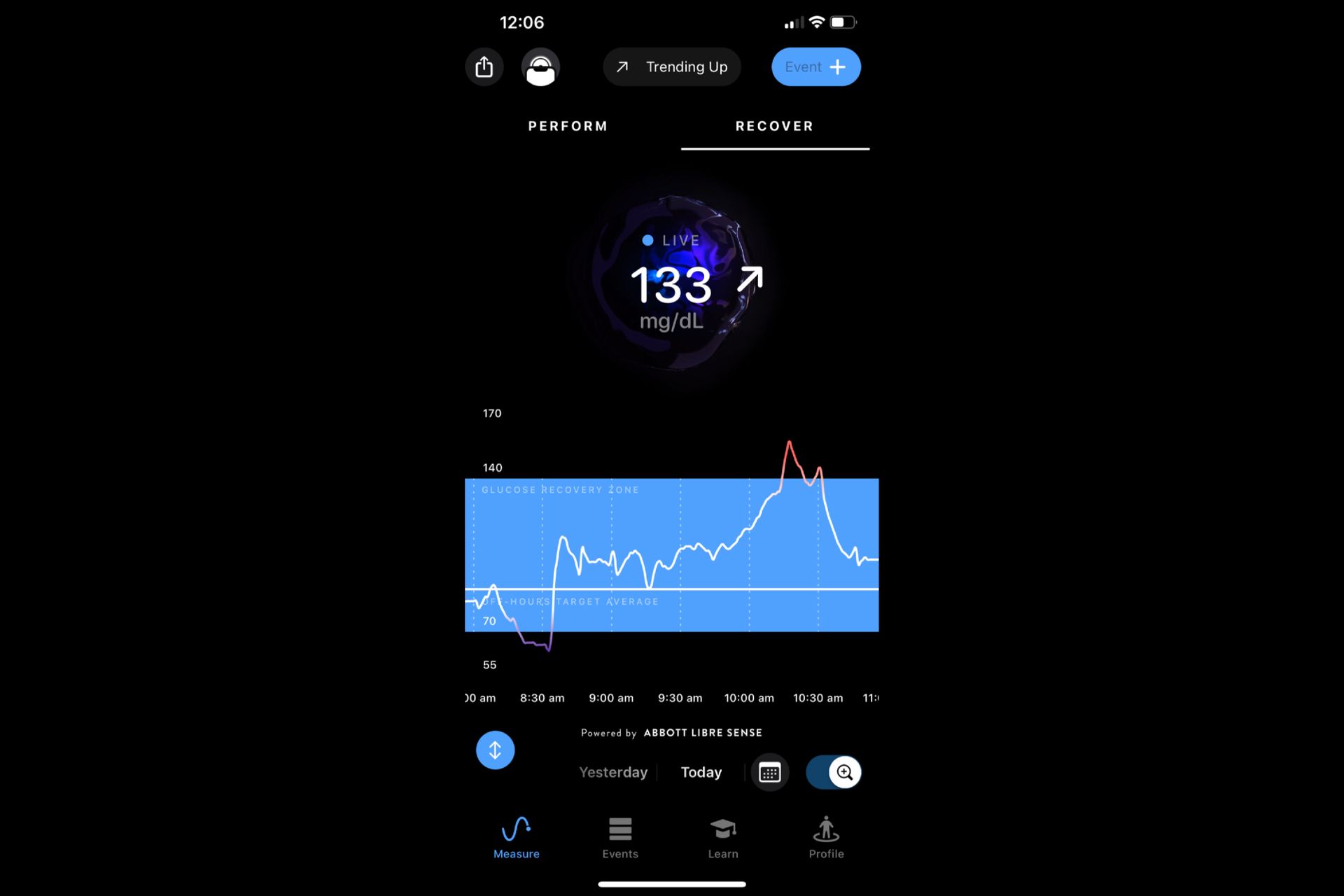 Image shows the Supersapiens app