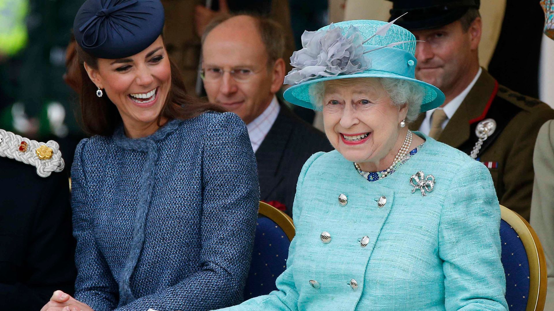 Kate Middleton and Queen Elizabeth II