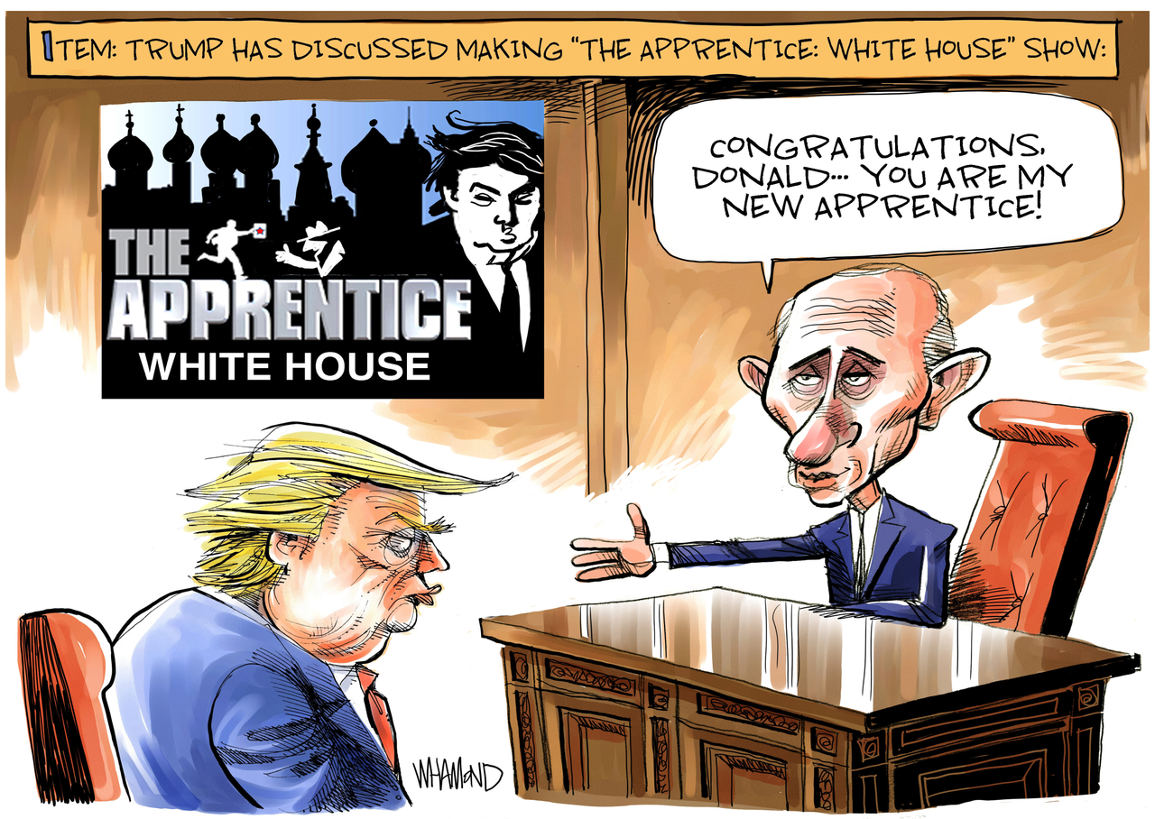 Political Cartoon U.S. Trump Putin Apprentice