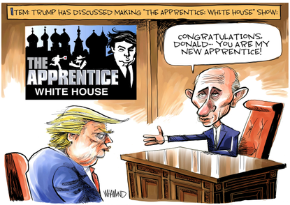 Political Cartoon U.S. Trump Putin Apprentice