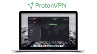 ProtonVPN connecting to a Secure Core server on a MacBook