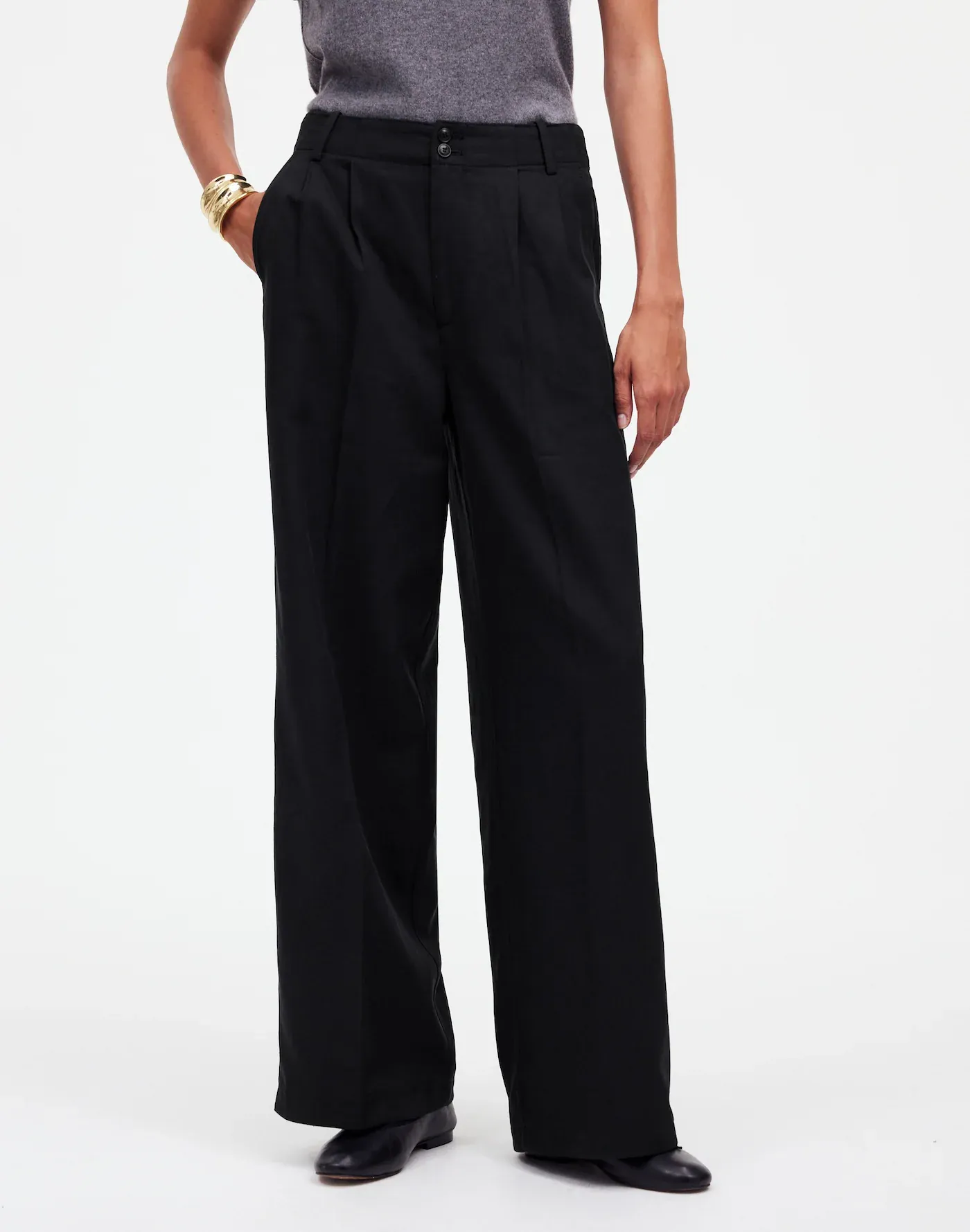 banana republic, High-Rise Modern Straight Italian Wool Pants