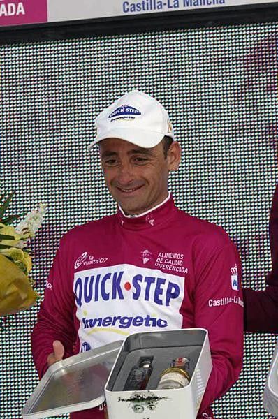 Paolo Bettini (Quick.Step - Innergetic) with the points jersey.