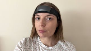 Tester Ruth Jones wears the Muse S Athena headband