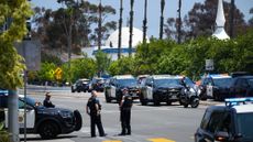 Police outside the Islamic Center of San Diego after shooting