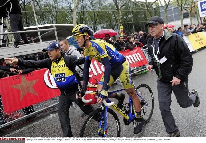 Alberto Contador was just four seconds off claiming the overall