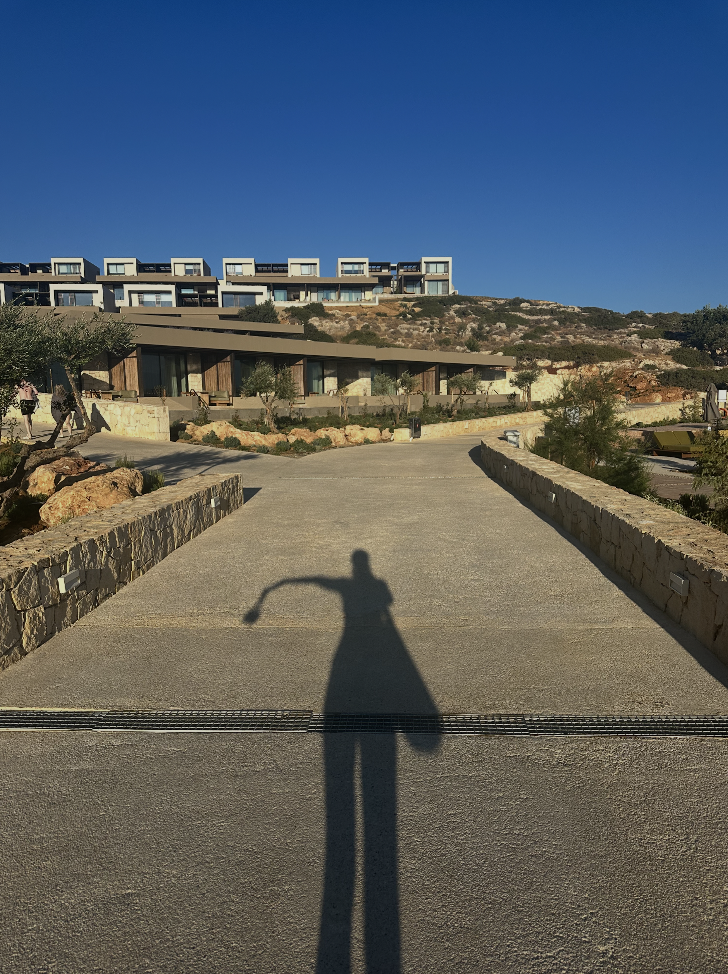 shadow of a woman in Crete, Greece