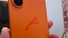 Jolla branding pictured on the back of the 2026 Jolla Phone at MWC in Barcelona, Spain.