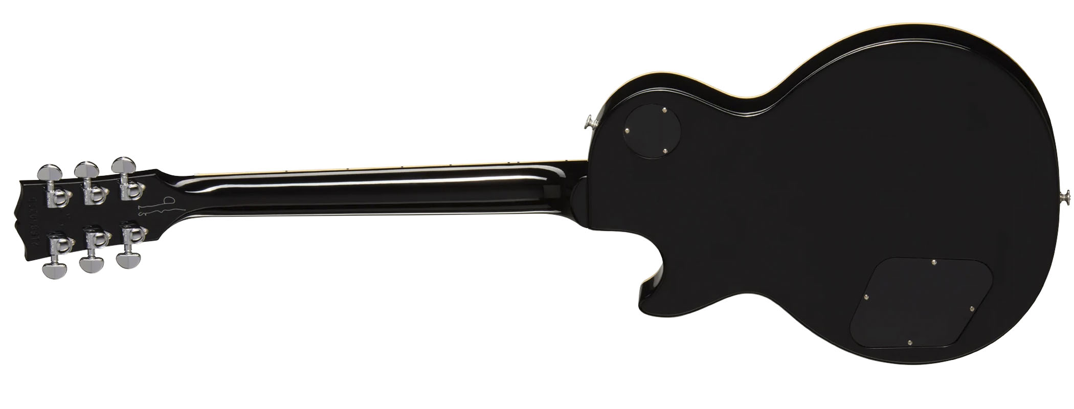 Gibson Noel Gallagher Les Paul Standard: By popular demand, the Oasis guitarist's signature custom LP is added to the mainline range, featuring the same dual P-90 configuration and the distinctive Ebony finish with the nickel poker chip switch washer.