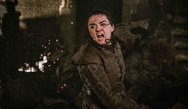 Arya Stark during the Battle of Winterfell, Game of Thrones