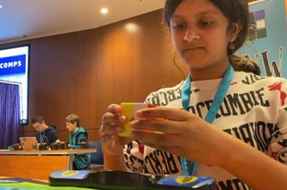 Simmi Sen At Cubing Competition