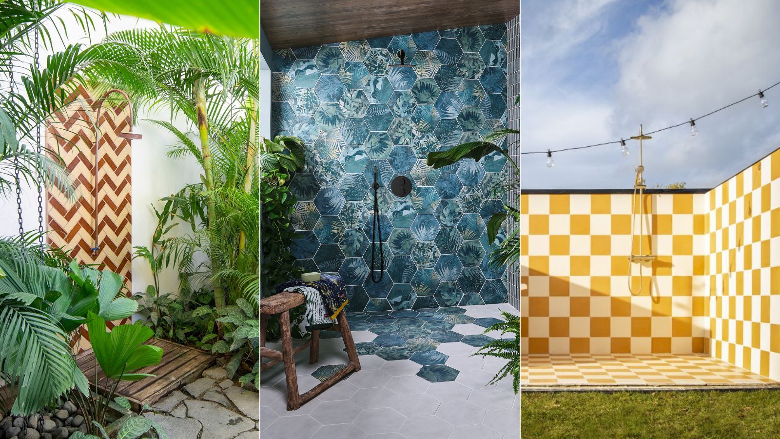 5 designs that prove outdoor shower tiles are a must-have