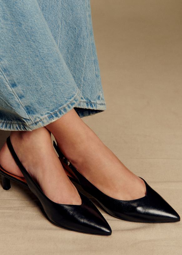 Serena High Heels - Vintage Black - Bovine Leather - S&amp;eacute;zane