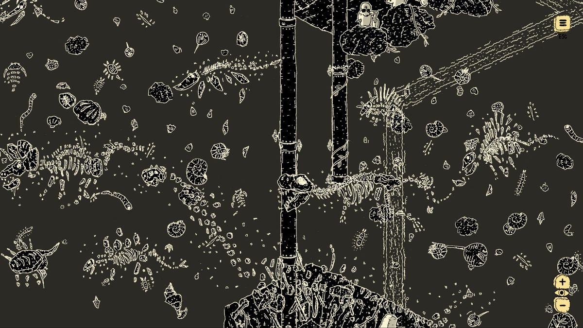 Artwork from hand-drawn indie game Finding Polka