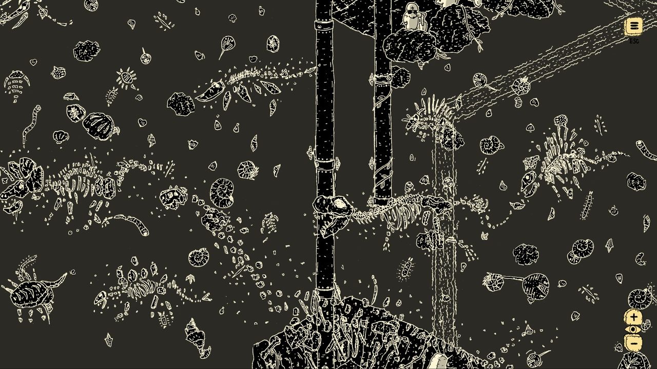 Artwork from hand-drawn indie game Finding Polka