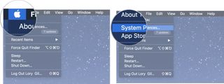 Click the Apple menu, then select system preferences