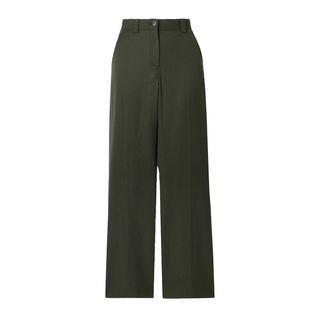 Avery Grain De Poudre Wool Wide-Leg Pants