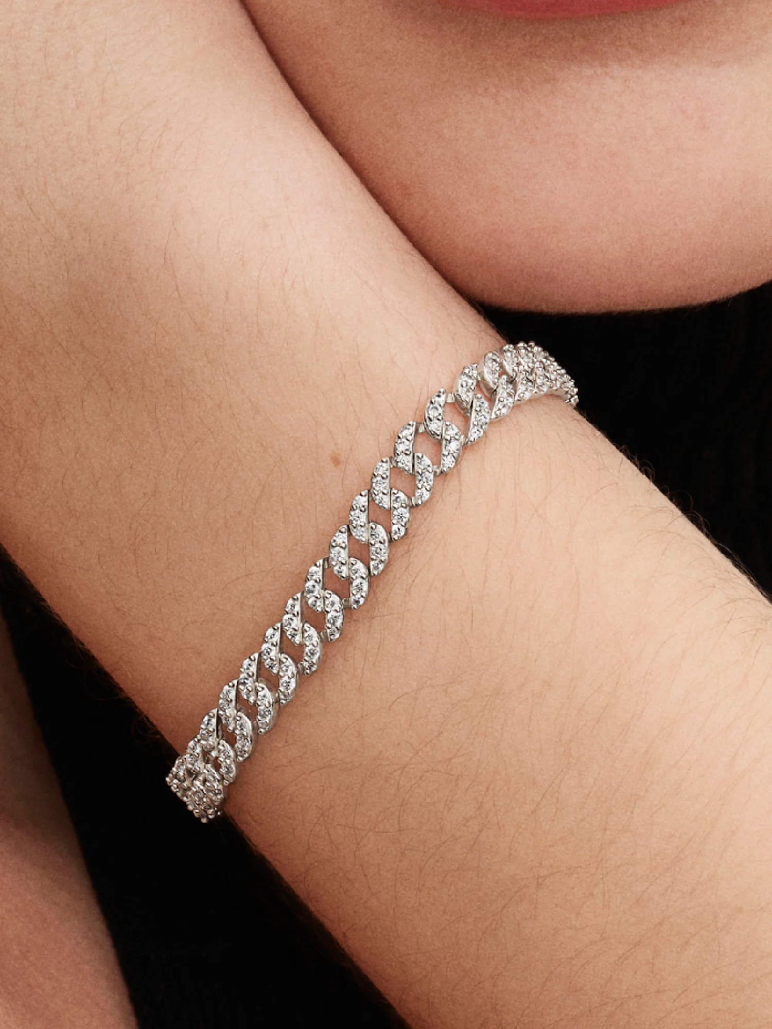 Pav&amp;eacute; Cuban Chain Bracelet