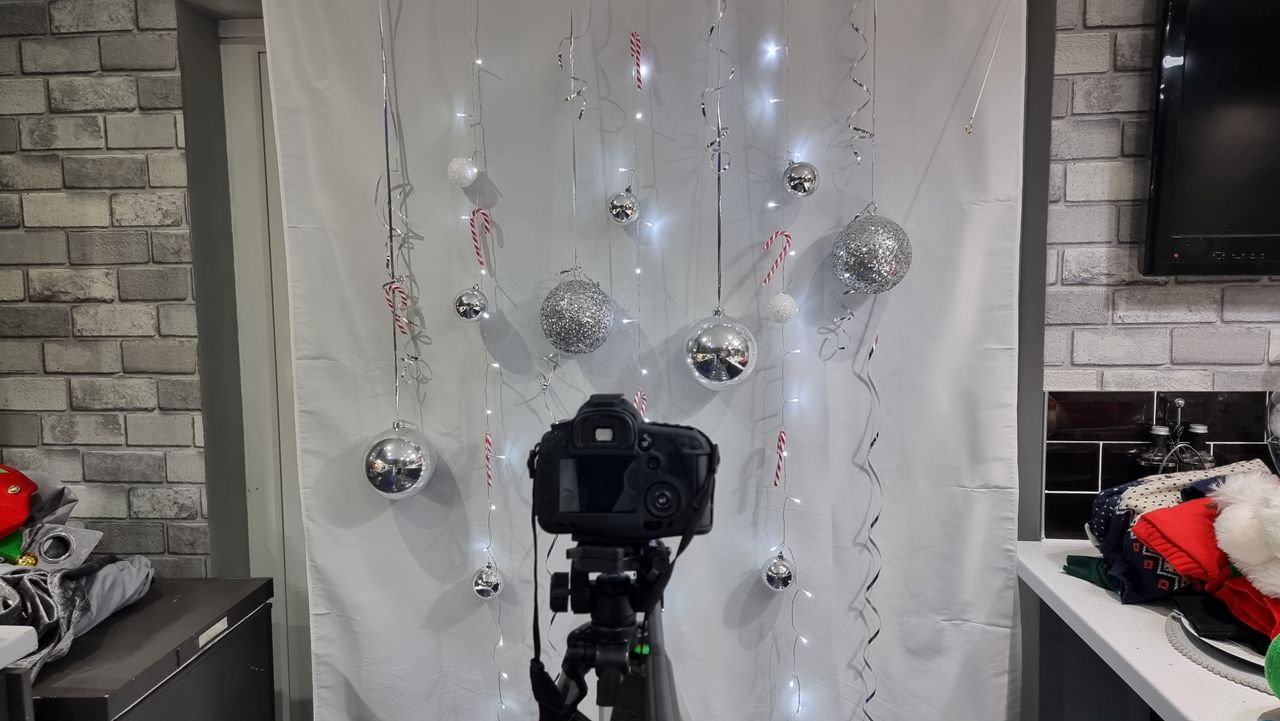Christmas studio set up from home DIY