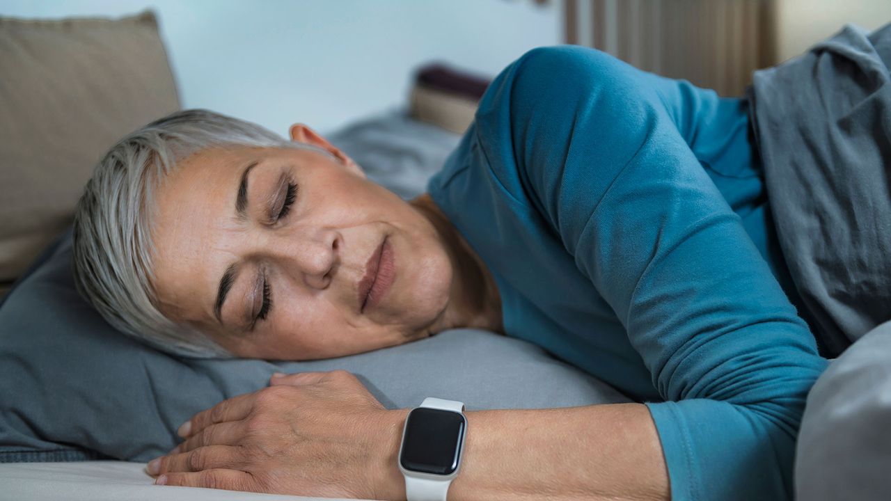 older woman asleep