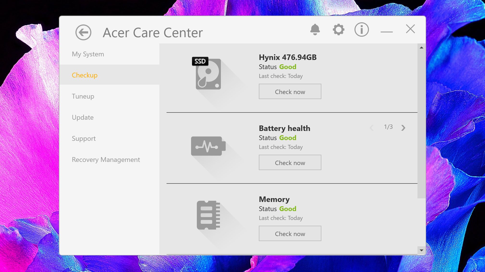 Acer Swift Edge 16 preinstalled software