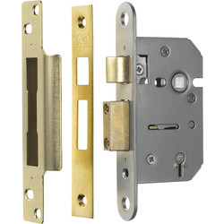 Viscount 5 Lever Mortice Sashlock 64mm Brass