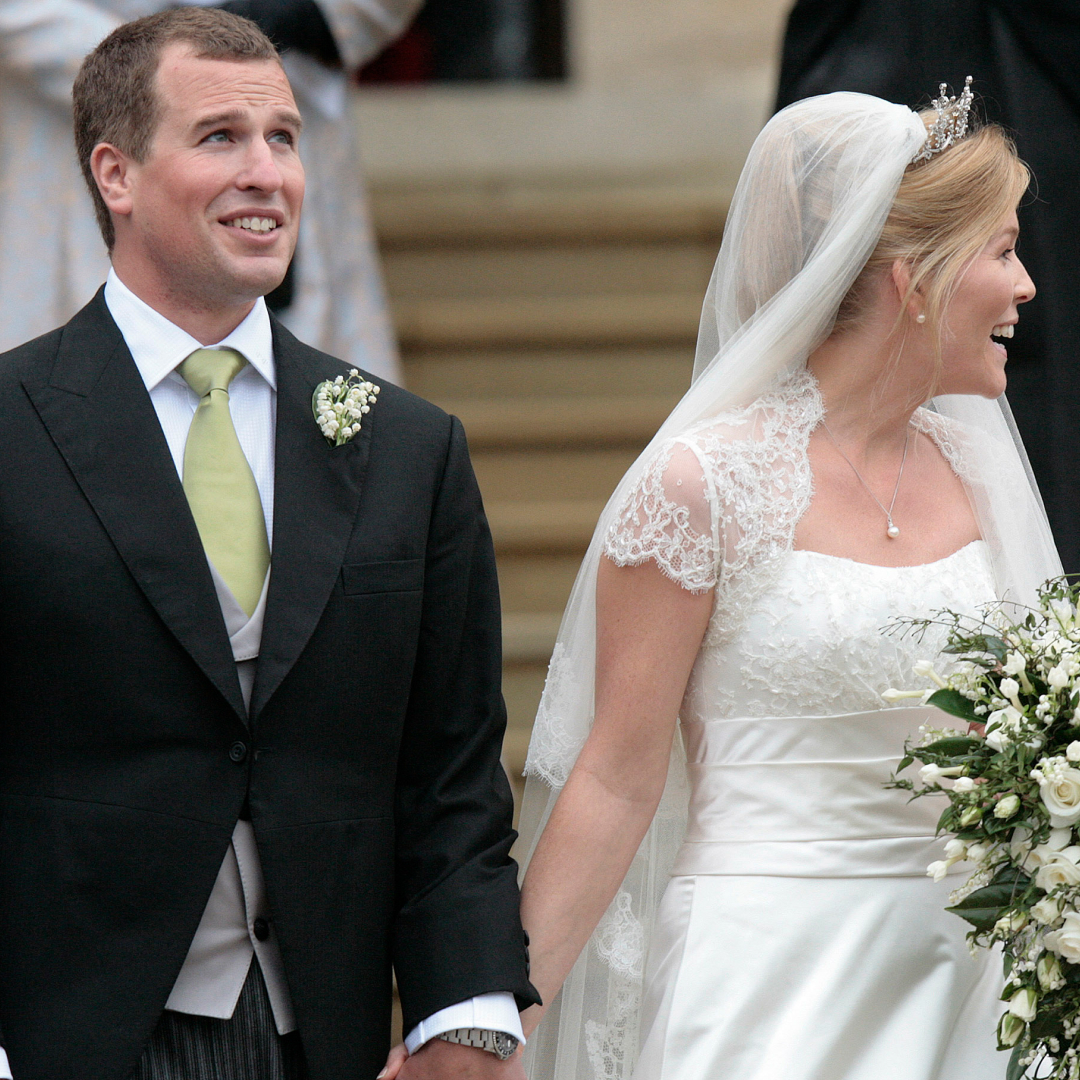 Peter Phillips and Autumn Kelly on their wedding day
