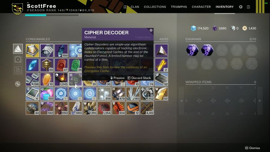 Destiny 2 Cipher Decoders