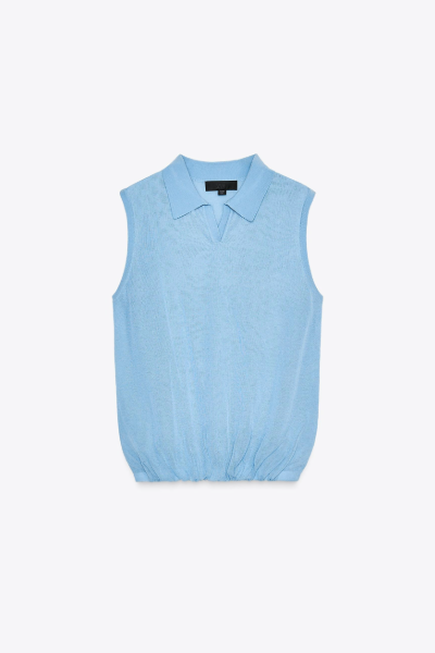 ZARA, Knit Polo Top
