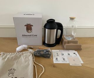 Almond Cow Milk Maker unboxed with accessories