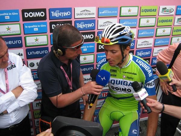 The media grilled Ivan Basso (Liquigas-Doimo) about what will happen in the final two mountain stages