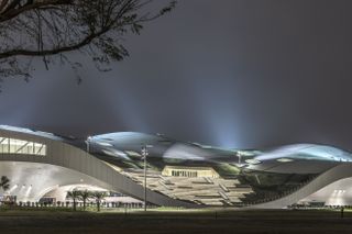 The exterior of the National Kaohsiung Center for the Arts in Taiwan