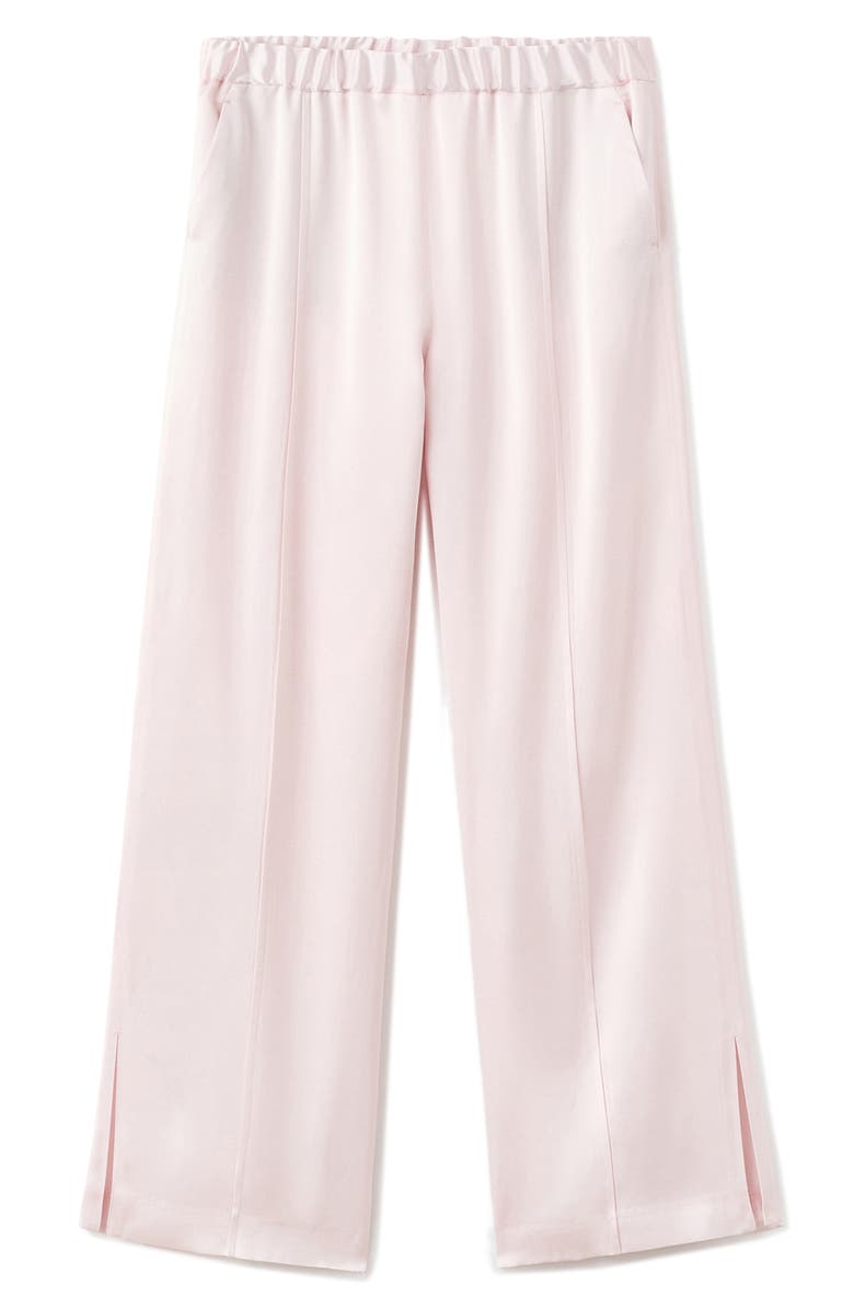 Selection Satin Slit Hem Wide Leg Pants
