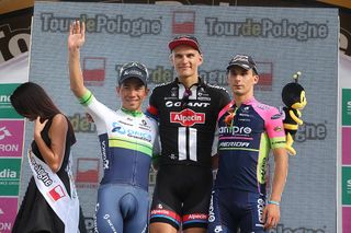 The stage 1 podium at the Tour of Poland - Marcel Kittel (Giant-Alpecin) takes the win