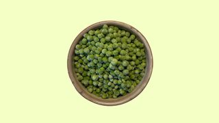 A bowlful of frozen peas