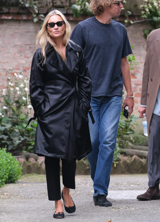 Kate Moss and Nikolai von Bismarck are seen on September 20, 2023 in Milan, Italy