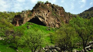 Shanidar Cave, site of Neanderthal death rites.