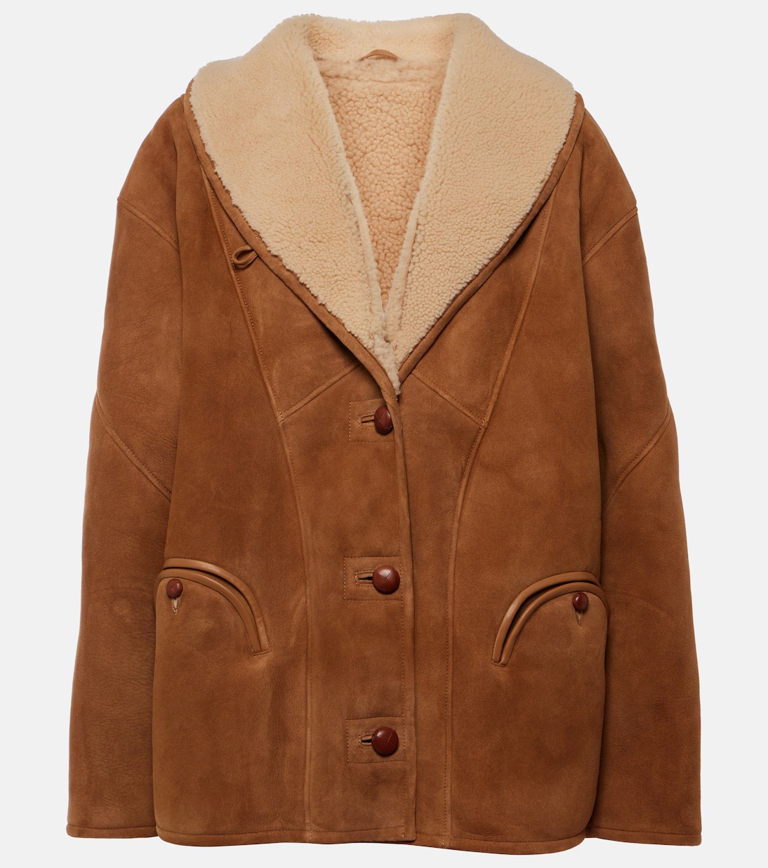 Blaz&amp;eacute; Milano, Tatoosh Shearling-Lined Suede Jacket