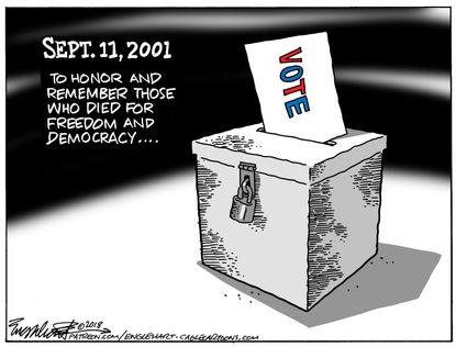 Editorial cartoon U.S. 9-11 anniversary vote