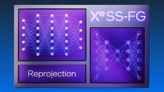 A promotional image representing the algorithm used in Intel's XeSS Frame Generation system