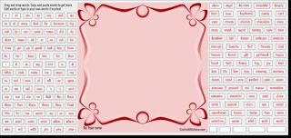 Pink template for writing Valentine poetry