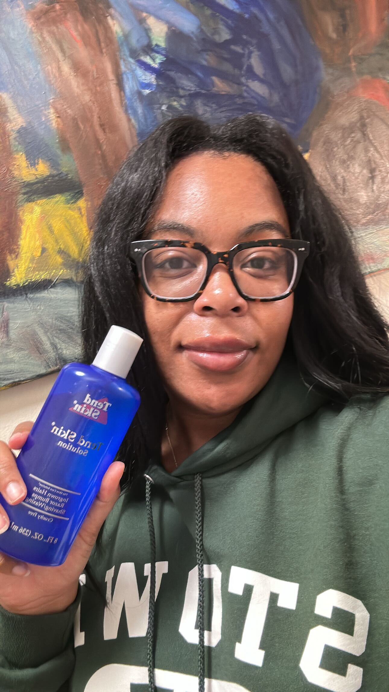 Ariel Baker using the Tend Skin Ingrown Hair Solution
