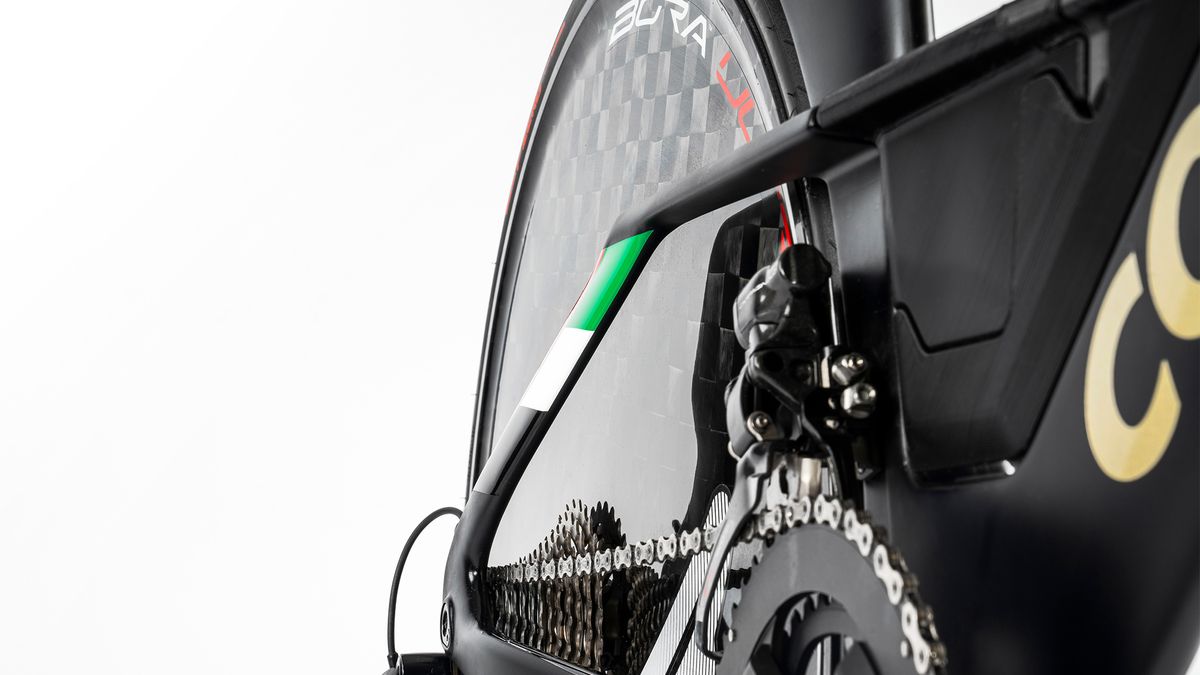 Colnago TT1 detail image on white background